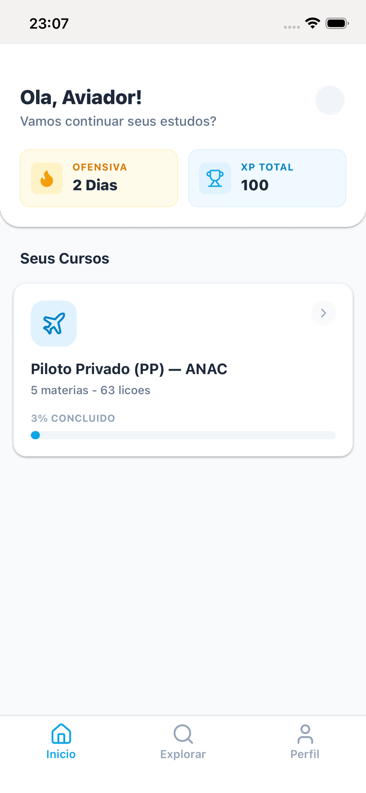 Aprova ANAC — captura em iPhone